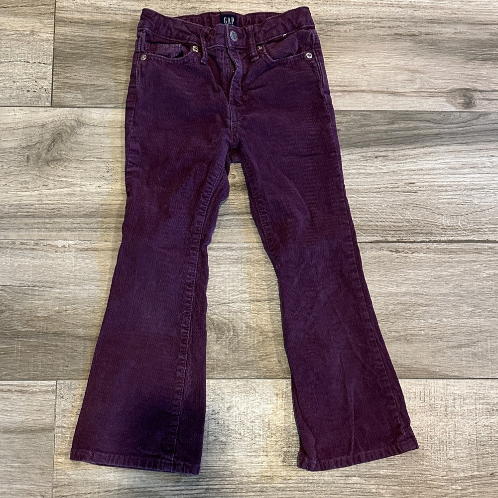GAP Deep Purple Flare Corduroy Pants